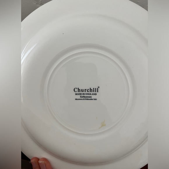 Set of 2 brand new Churchill Blue Willow 10” dinner plates Earthenware China - Picture 7 of 13